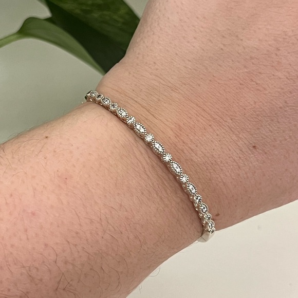 Rare Pandora Alluring Brilliant Marquise Bangle Bracelet, 925 Size 1 - Picture 12 of 16